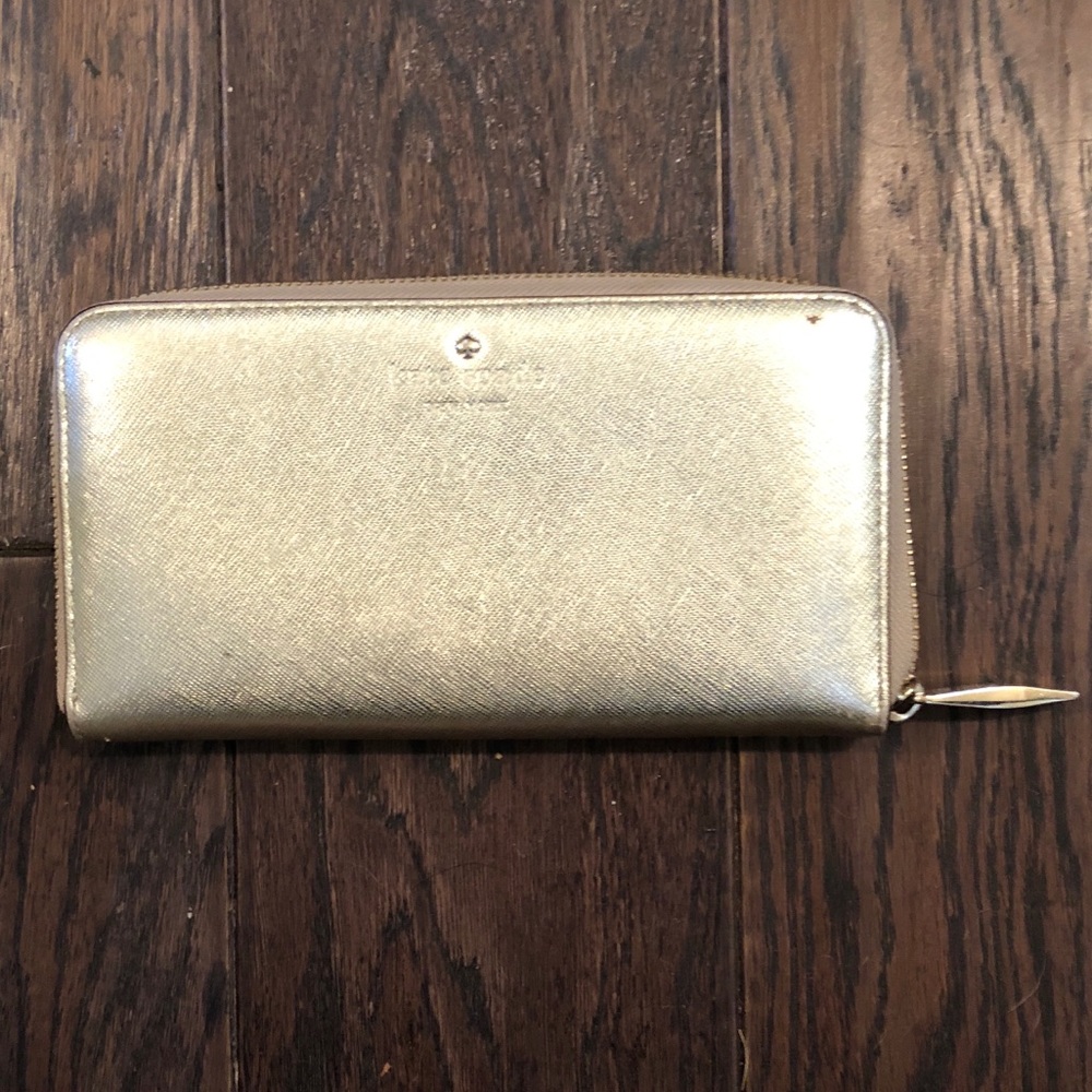Kate Spade Gold Zip Wallet